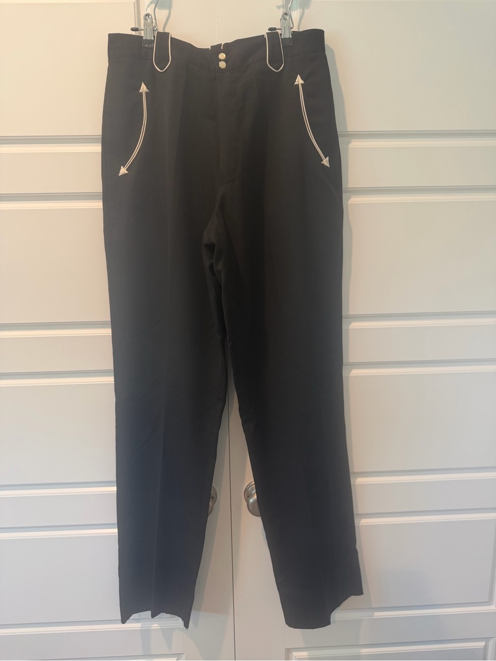 NWT Western Collection Scully Dress Mens Pants Arrowhead Pockets Size 32 Black